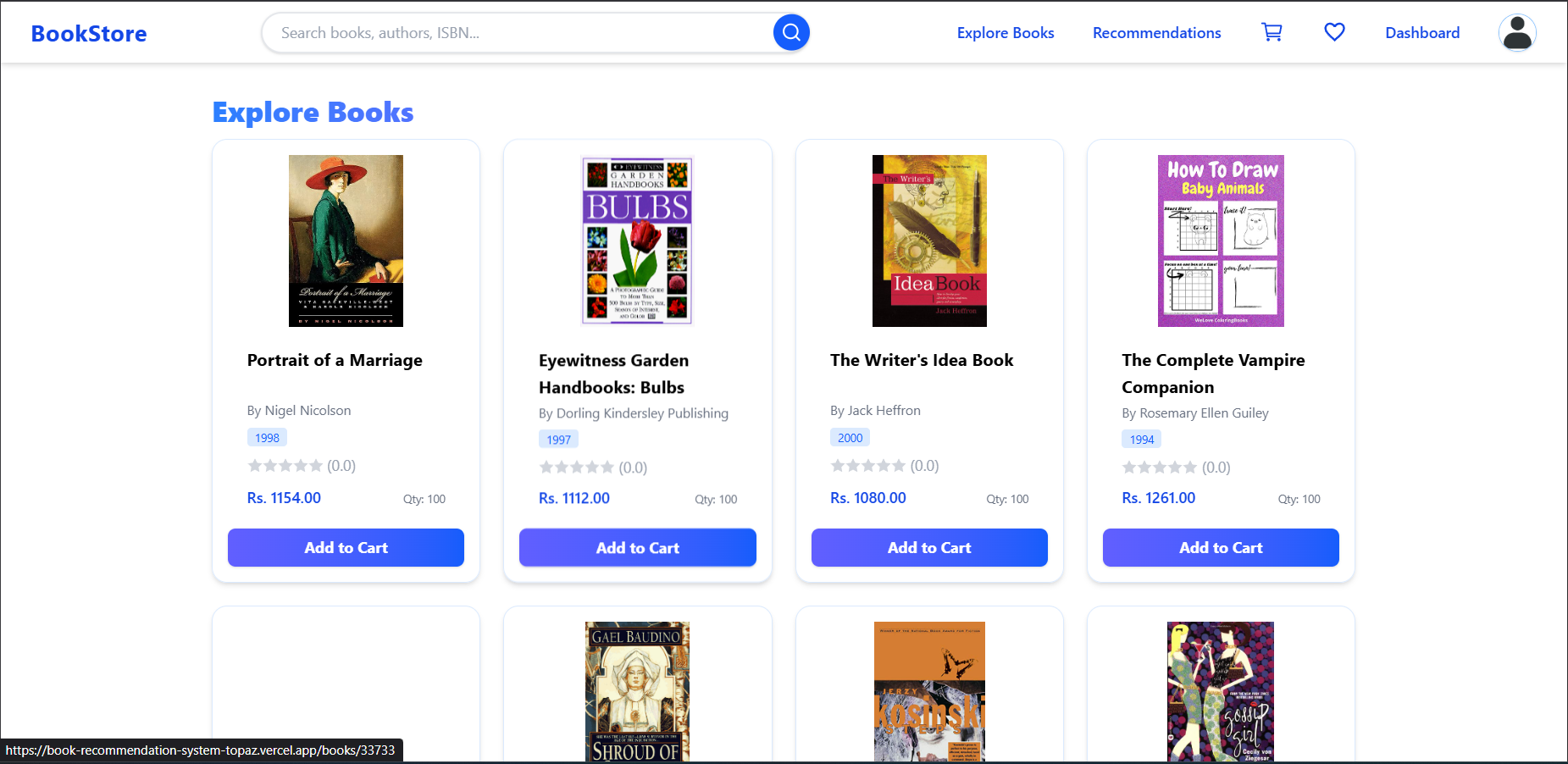 Book Recommendation System preview